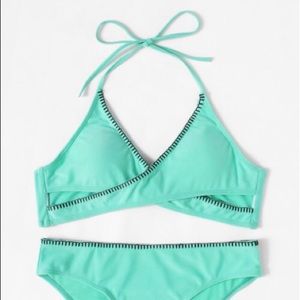 Teal Wrap Swimsuit